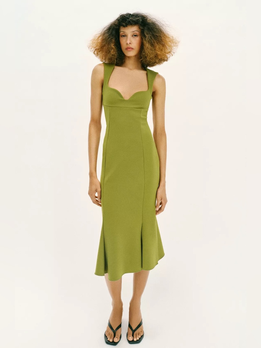 NWT ZARA SWEETHEART NECKLINE DRESS SIZE MEDIUM